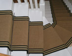 Jute Carpet Runner with Striped Border